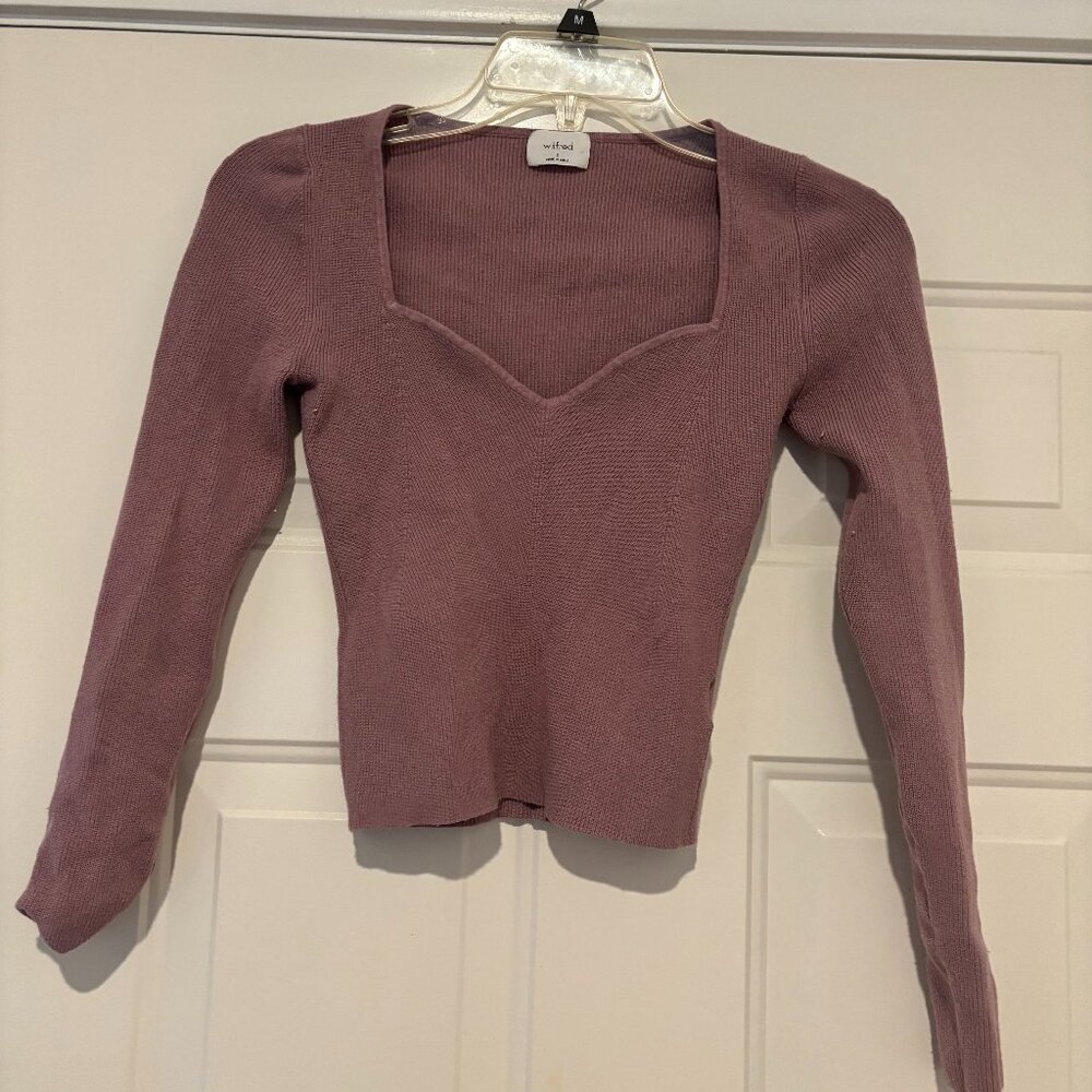 Womens Wildred mauze ribbed long sleeve shirt sz S preloved #240